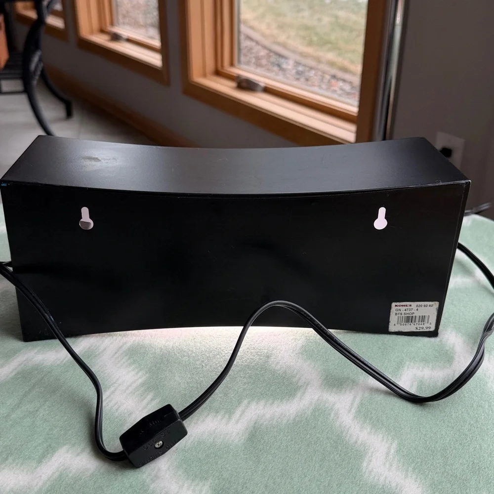 Retro Rocket Scientist Lighted Box Lamp - White and Orange with black body